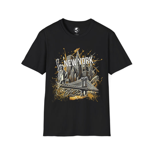 Gilded Black White Gold NYC Tee