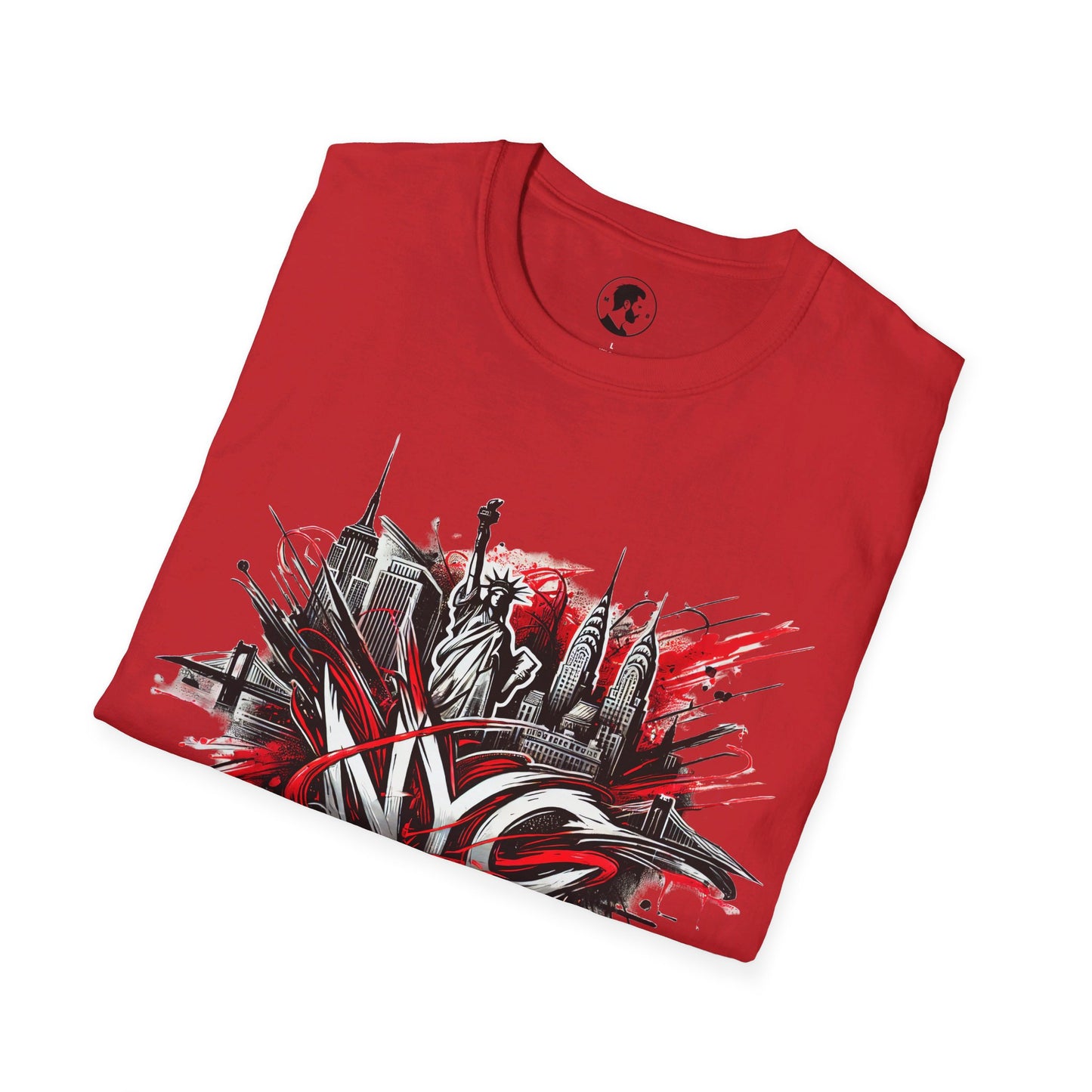 Red NYC Graffiti Cotton Tee