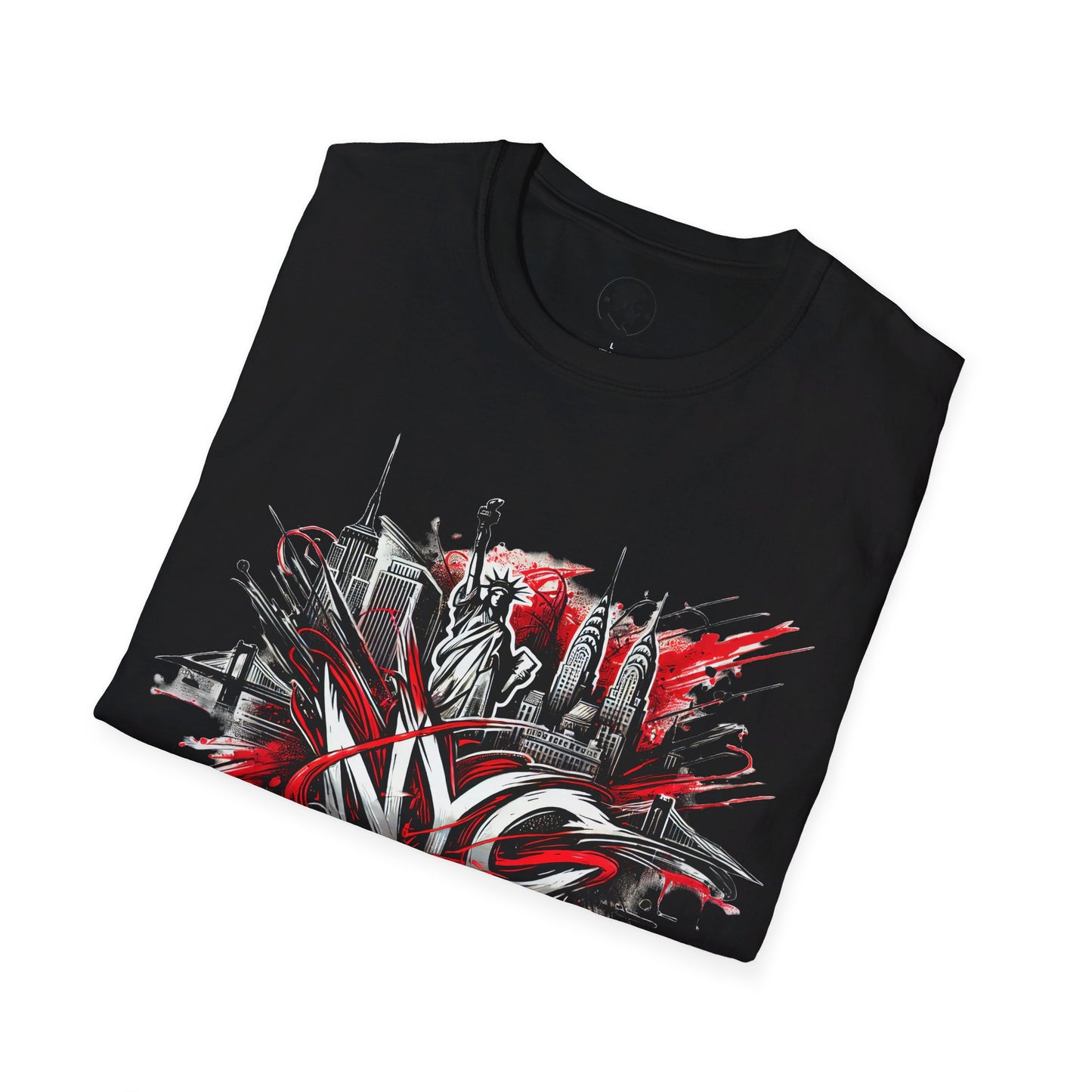 Red NYC Graffiti Cotton Tee