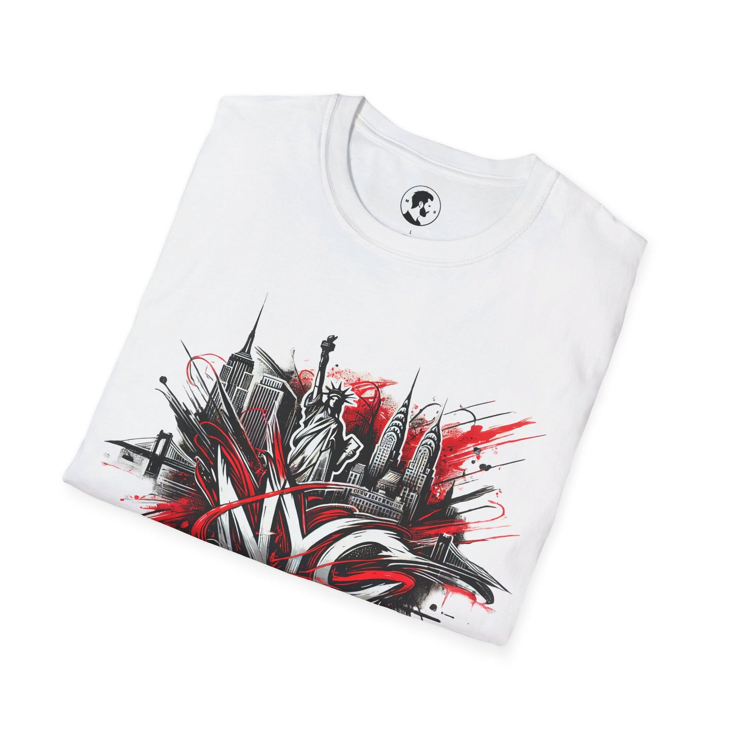 Red NYC Graffiti Cotton Tee