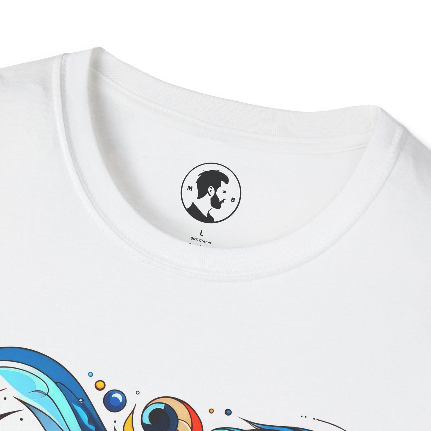 Aquatic Rhapsody: Abstract Marine Canvas Tee