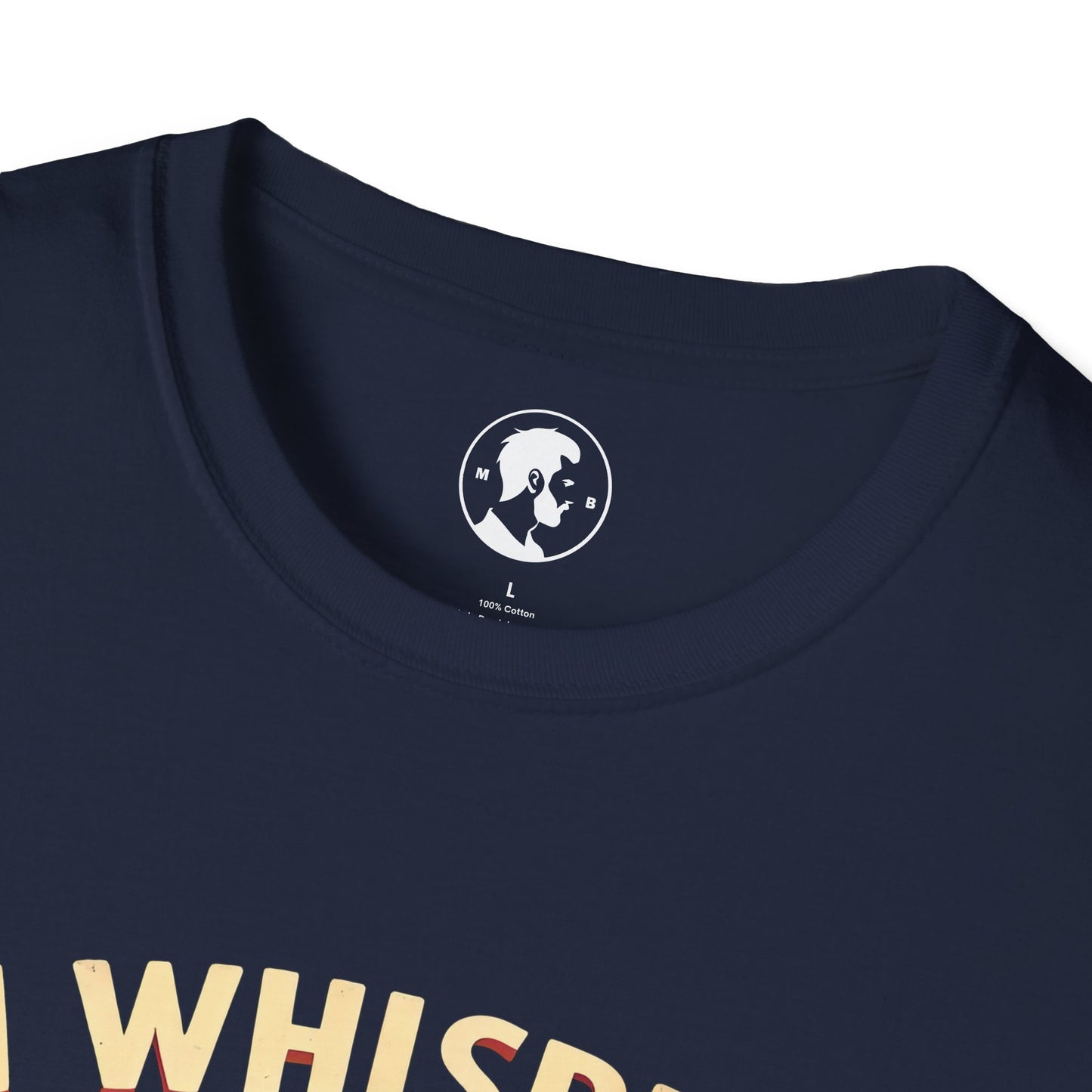 The image shows a T-shirt with the humorous phrase "I whisper 'I LOVE YOU' to my coffee" and a graphic of a coffee cup.